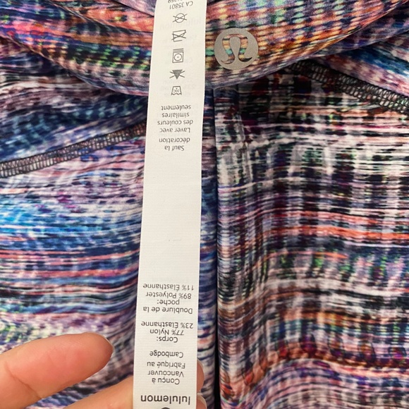 Lululemon Leggings Women 4 Digital Oasis Multicolor Wunder Train High Rise Tight - Picture 8 of 8